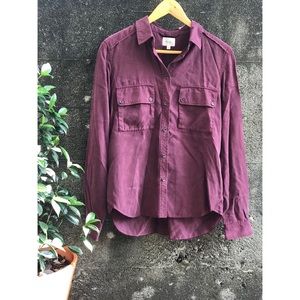 Aritzia Burgundy Button Up